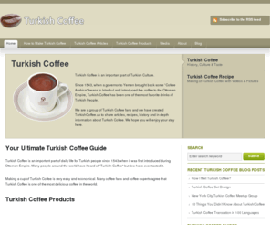 turkishcoffee.us: Turkish Coffee - Ultimate Turkish Coffee Guide
Turkish Coffee US is an information portal dedicated to only Turkish Coffee.  We have a large selection of articles, videos, blog posts and pictures about Turkish Coffee.