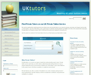 uktutors.com: Private Tutors, Private Tuition and Home Tutors in UK
Private Tutors, our private tuition service provides experienced private tutors across the UK, our home tutors offer a wide range of subjects from Maths, English and Sciences and many more.