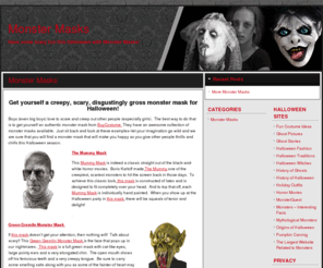 monstermask.net: Monster Masks
Monster Masks: Celebrate a scary Halloween holiday this year by donning a monster mask.