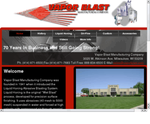 vaporblast.com: Vapor Blast
Vapor Blast Manufacturing Co.