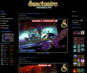 guilde-sanctuaire.com: Guilde Sanctuaire
Le site de Sanctuaire, guilde Alliance sur le serveur Sinstralis (World of Warcraft Cataclysm)