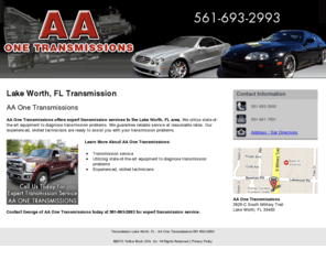 aa-one-transmissions.com: Transmission Lake Worth, FL - AA One Transmissions 561-693-2993
AA One Transmissions provides expert auto transmission services to Lake Worth, FL. Call 561-693-2993 Today for Expert Transmission Service.