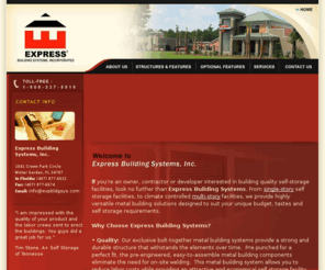 expbldgsys.com: Express Building Systems... a quality supplier of self storage metal buildings.
If you are an owner, contractor or developer interested in building quality self-storage metal building facilities, look no further than Express Building Systems. From single story self storage to multi story climate controlled structures, we provide highly versatile metal building solutions designed to suit your unique budget, tastes and self storage requirements. We serve Central Florida, Orlando and companies nationwide.