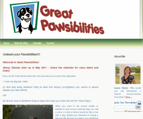 greatpawsibilities.com: Great Pawsibilities Dog Training Richmond Virginia
 Great Pawsibilities Dog Training is located in Richmond, Virginia and trains puppies, adults, and senior dogs in obedience and behavior. Lessons are given in home and as a group when available in the Henrico, Hanover, Chesterfield, New Kent, Caroline County area. Classes use positive reinforcement and operant conditioning techniques using the clicker, more commonly known as clicker training. No pain is used to train your dog. Each client receives an individual lesson plan and concepts such as exercise, socilazation, canine body language, respect and lifestyle management are emphasised. Unleash your Great Pawsibilities with us!