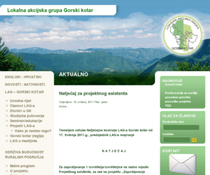 lag-gorskikotar.info: LAG – Lokalna akcijska grupa PROJEKT: ODRŽIVA BUDUĆNOST RURALNIH PODRUČJA HR
