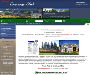 carriageclubhoa.org: Carriage Club -
Creating Neighborhood and NonStopNeighbors Real Estate Lone Tree Colorado