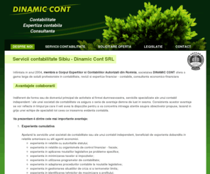 dinamiccontabilitate.ro: Contabilitate Sibiu - Dinamic Cont Srl
Indiferent de forma sau de domeniul principal de activitate al firmei dumneavoastra, serviciile specializate ale unui contabil independent / ale unei societati de contabilitate va asigura o serie de avantaje demne de luat in seama. 