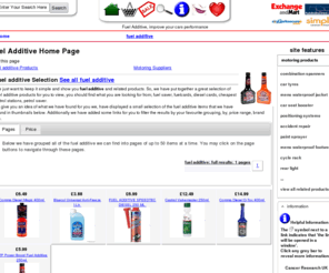 fueladditive.co.uk: fuel additive Home Page: Motoring: fuel additive fuel additives
fuel additive Home Page Fuel Additive