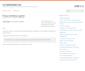 oyvindsolstad.com: oyvindsolstad.com — Personal website of Oyvind Solstad (Øyvind Solstad)
Personal website of Oyvind Solstad (Øyvind Solstad)