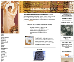 sacred-texts.com: Internet Sacred Text Archive Home
