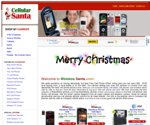 cellularsanta.com: Wireless Santa.com - Where It's Christmas All Year -Free Cell Phone Deals - Family Plans TV Cell Phones - BlackBerry Phones
