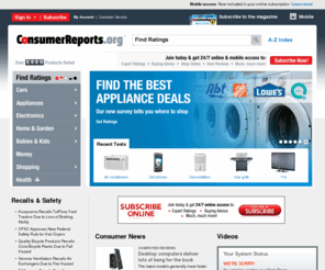consumerreportsshopsmartmag.com: Consumer Reports: Expert product reviews and product Ratings from our test labs
Product reviews and Ratings on cars, appliances, electronics and more from Consumer Reports.