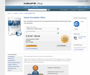 immobilienoffice.info: Haufe Immobilien Office - Shop - haufe.de
"Haufe Immobilien Office" beantwortet Ihre Fragen zu allen Themen der Immobilienwirtschaft fundiert und rechtssicher. Darber hinaus untersttzt Sie eine Vielzahl an sofort einsetzbaren Arbeitshilfen direkt bei der praktischen Umsetzung.