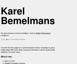 karelbemelmans.be: Karel Bemelmans
Karel Bemelmans