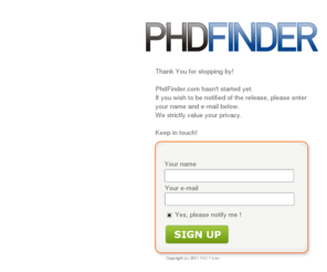 phdfinder.com: PhD Finder
PhDFinder.com