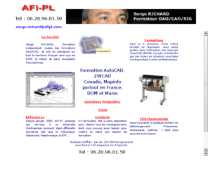 afipl.com: AFI-PL : Formation AutoCAD, Covadis,  Mapinfo
Serge RICHARD - Formateur ind