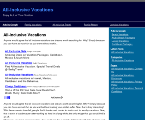 allinclusive-vacations.org: All-Inclusive Vacations
All-Inclusive Vacations - Enjoy ALL of Your Vcation