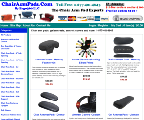 chair-armrests.com: Chair Arm Pads, Gel Armrest Covers, Cushioned Arm Support
ChairArmPads.Com is the leading internet retailer of Chair Arm Pads, Chair Armrests, Armrest Covers and Gel Armrests. 1-877-401-4645