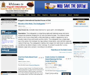 kingyak.com: Kingyak's International Haunted House of Chili
King Yak's International Haunted House of Chili
Steve's collection of wildly unpopular and commercially unsuccessful ideas.