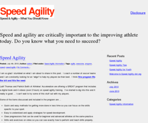 speedagility.org: Speed Agility
Information on Speed & Agility