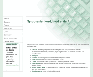 sprogcenternord.dk: Sprogcenternord.dk, danskprogrammer på nettet
