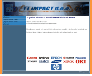 ttimpact.com: TT Impact - obnova kazeta za laserske i tintne pisače - Početna stranica
