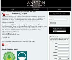 Anston.com.au: Anston Paving Stones, pavers, pool coping, garden ...