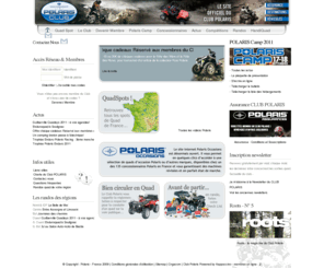 clubpolaris.fr: Club Polaris France : Randonnées Quad, Balades et sorties en vehicule tout terrain      -  Stage de pilotage, Raids et rando tout terrain 4x4 et 4x2, équipements quad et ATV, accessoires Polaris, photos distributeur concessionnaires et et  Randonnees Raid Quad ATV en France
Club Polaris France : Randonnée Quad, Balade et sortie en vehicule tout terrain en France |      Stage de pilotage, Raids et rando tout terrain 4x4 et 4x2, équipements quad et ATVquad, atv,polaris,randonnée,rando,raid,2008