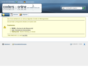 coders-online.net: Fehlermeldung - CODERS-ONLINE
