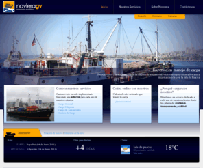 navieragv.com: Naviera GV
Naviera GV: Empresa de Transporte Marítimo y logística con servicios entre Isla de Pascua y Valparaíso