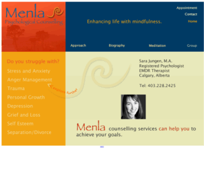 sarajungen.com: Psychologists & Counsellor Calgary - Counselling - Meditation Calgary
Looking for psychologist or counsellor in calgary, Menla provides professional, and affordable counselling services in calgary. Experience meditation in calgary with new and exciting way that keep you practicing at home.