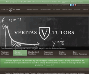 veritutors.com: Veritas Tutors
Veritas Tutors provides tutoring, test prep, and admissions consulting to the Greater Boston area. Subjects include statistics, chemistry, physics…