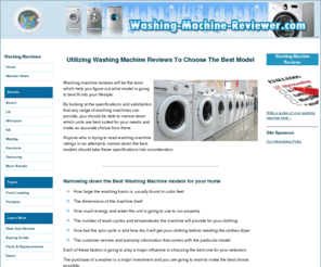 washing-machine-reviewer.com: Washing Machine Reviews and Ratings - Best Washing Machines
Washing machine reviews and ratings of the leading brands  such as  
LG, Whirlpool,Electrolux, Maytag, Bosch and many other brands.Find the best places to buy washing machines online.