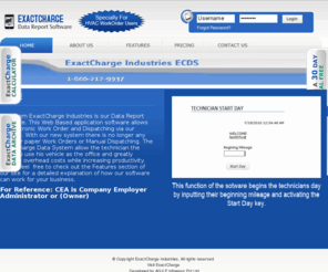 exactchargeworkorder.com: ExactCharge Data Report Software
HVAC, HVAC Dispatch, Dispatch,HVAC Work Orders,Workorders,Refrigeration,Air Conditioning,Air Conditioning Repair,Air Conditioning Contractors,HVAC Software,Refrigeration Software,Air Conditioning Work Orders,Maintenence Reports,Maintenence Schedules,Scheduled Maintenence,HVAC System Logging,HVAC System Monitoring,HVAC Monitoring,Air Conditioning Reports,HVAC Reports