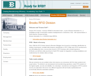 ready-for-rfid.com: Brooks RFID - Reader, Consulting and Integration
Brooks RFID Division is specialised in RFID reader hardware. Find useful information about Brooks RFID products and the German company.