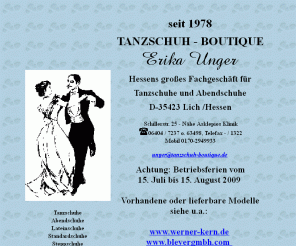 tanzschuh-boutique.de: Tanzschuhe Abendschuhe Turnierschuhe Lateinschuhe Standardschuhe Erika
Unger
