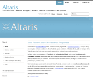 aenred.com: Inicio - Asociación Altaris
Sitio web oficial de la Asociación Altaris