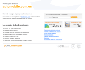 automobile.com.es: www.automobile.com.es - Registrado en DonDominio.com
Este dominio ha sido registrado por medio del agente registrador DonDominio.com
