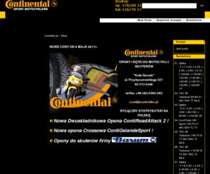 conti-bike.pl: Opony motocyklowe Continental
Sklep internetowy oferujący opony do motocykli, opony do skuterów dętki (także dętki crossowe) firmy Continental. Zapraszamy do zakupów.