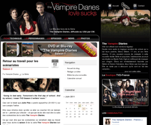 thevampirediaries-france.com: Sang pour sang Vampire Diaries, le premier guide complet de la série en français ! The Vampire Diaries | La Série Télé
Plongez au cur de la saison 1 de The Vampire Diaries avec cet ebook inédit... Venez faire connaissance avec les habitants de Mystic Falls, quelles que soient leurs particularités. Le Site des fans de la Série The Vampire Diaries, diffusée au USA par CW