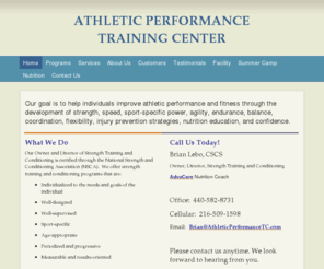 athleticperformancetc.com: Athletic Performance Training Center, LLC - Home
Our goal is to help individuals improve athletic performance and fitness through the development of strength, speed, sport-specific power, agility, endurance, balance, coordination, flexibility, injury prevention strategies, nutrition education, and confid