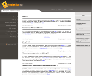 etechnika.eu: [Etechnika] - programowanie, bazydanych, sql, php, symfony
Etechnika to ciekawe aspekty pisania programów w php, sql oraz javascript w połączeniu z eksploatacją baz danych postgres, mysql