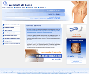 aumentodebusto.org: Aumento de busto, cirugia busto, protesis busto, implantes busto, aumento busto, Dr. E. Lalinde Madrid
Aumento de busto, cirugia busto, protesis busto, implantes busto, aumento busto, Dr. E. Lalinde Madrid