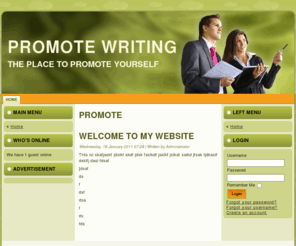 promotewriting.com: Promote
Joomla! - the dynamic portal engine and content management system