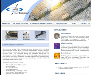 cmp-foundry.net: Axus Technology: CMP, Semiconductor Process Services
Axus Technology provides leading edge equipment and process solutions for surface  processing applications, including polishing, grinding and lapping