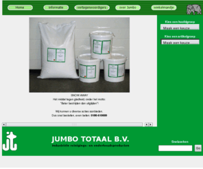 jumbototaal.com: Jumbo Totaal
JUMBO TOTAAL B.V. Industriële reinigings- en onderhoudsproducten