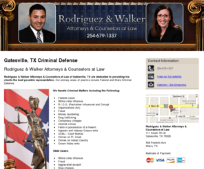 wacocriminaldefenselawyer.net: Criminal Defense Gatesville, TX
Rodriguez & Walker Attorneys & Counselors at Law provides the best possible criminal defense representation to Gatesville, TX. Call 254-679-1337 now.