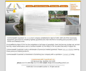 commonwealthguardrail.com: Commonwealth Guardrail, Incorporated - Westfield, MA
Commonwealth Guardrail, Inc.