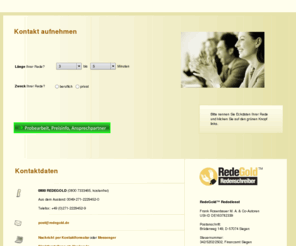 redegold.net: Preisinfo, Probearbeit & Kontakt zu den Rede-Ghostwritern
Kontakt zu den Ghostwritern - Rede probeweise schreiben lassen