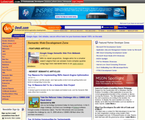 semanticwebplanet.net: DevX: Semantic Web Zone
DevX: Semantic Web Zone